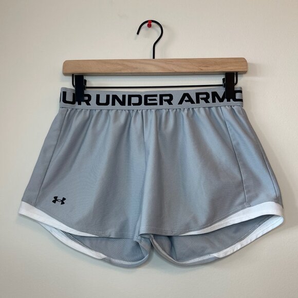 Under Armour Women's Athletic 3" Play Up 2.0 Athletic Shorts Gray Black Size S - Picture 2 of 7